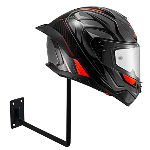 MiDube 6 Packs Helmet and Hat Wall Mount Holder - Motorcycle Helmet Stand, Black Hangers for Caps, Ball Holder, Wig Display - Image 4