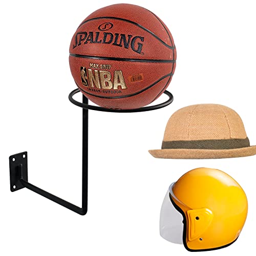 MiDube 6 Packs Helmet and Hat Wall Mount Holder - Motorcycle Helmet Stand, Black Hangers for Caps, Ball Holder, Wig Display - Image 5