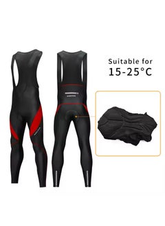 Generic 3D Gel Padded Cycling Bib Pants,Cycling Pants,Cycling Bib Trousers Autumn Winter Thermal 3D Gel Padded Cycling Bib Pants Mountain Bike Pants Bicycle Tights  - Image 4