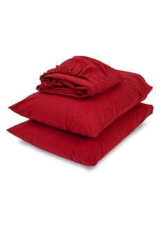 Home of linens طقم ملاءات سرير ملائمة بورجوندي 180×200  - Image 2