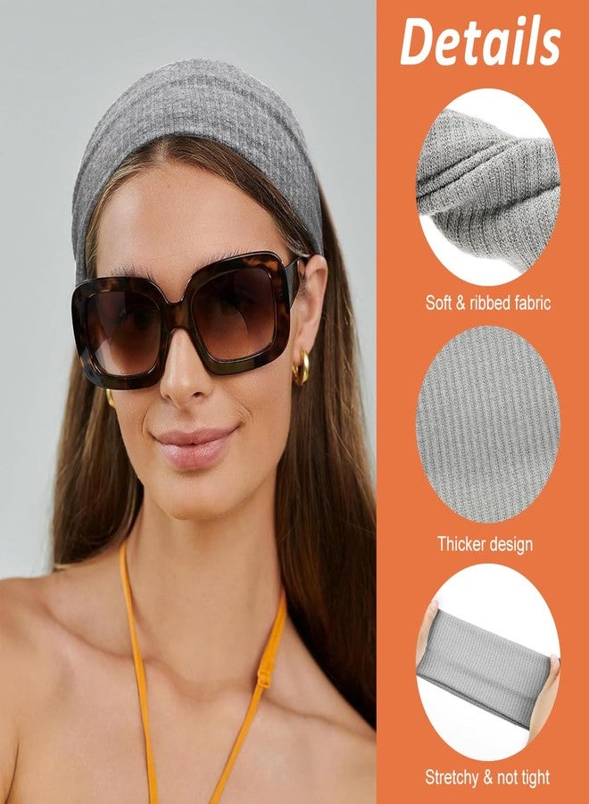 ماي كرييت ربطات شعر MAYCREATE® للنساء، 6 ألوان، ربطة رأس مطاطية محبوكة، ربطة رأس عريضة مانعة للانزلاق، مناسبة لليوغا والتمارين الرياضية والجري والنادي الرياضي اليومي - Image 3