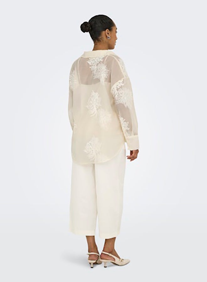 ONLY Onloregon Anna Life Ls Emb Shirt Wvn - Image 2