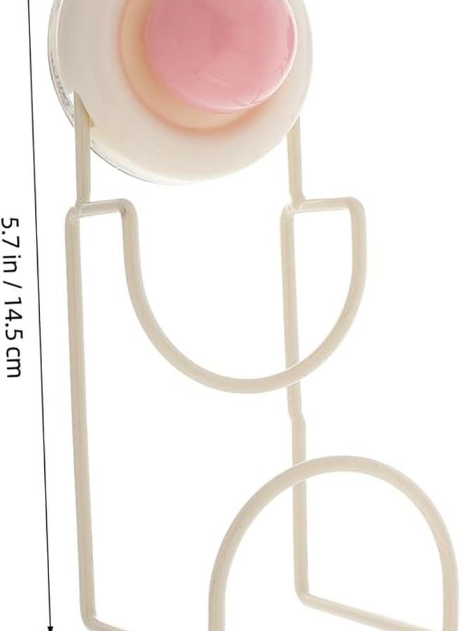 Gatuida 2 قطعة خطاف حمام بماصات حائطية حامل منشفة بدون حفر أبيض - Image 3