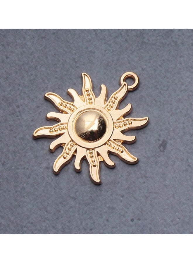 Ruwado 30 Pcs Sun Charms Metal Vintage Celestial Pendants Beads for Jewelry Making Kit Finding Supplies Bracelets Necklace Earring Key Chain DIY Crafting Project (Gold) - Image 4