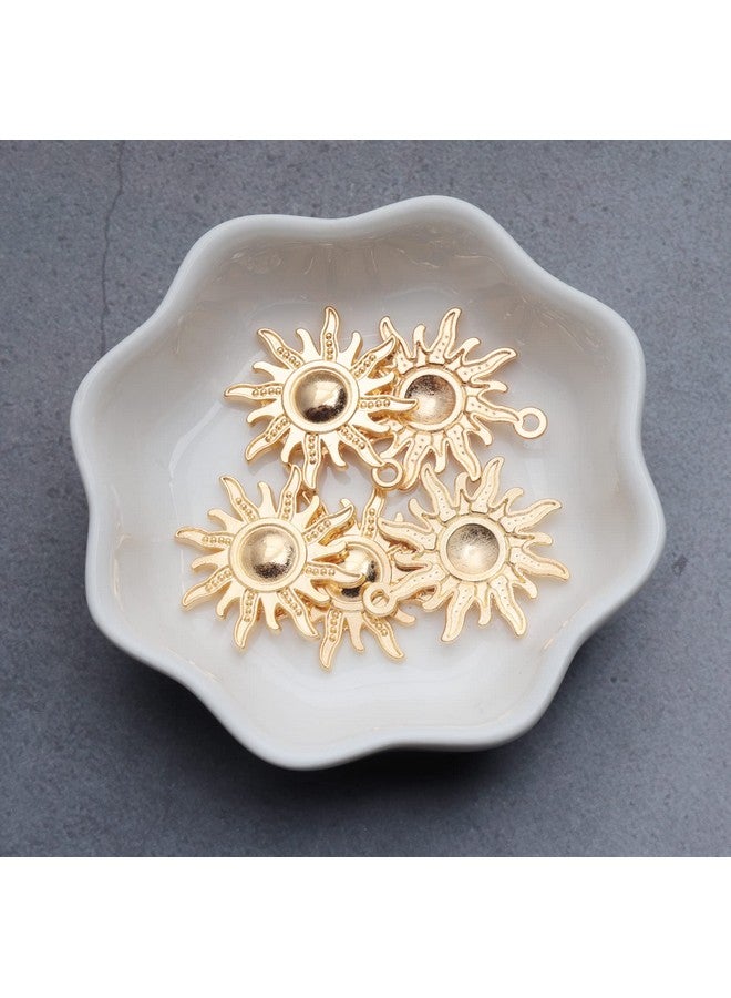 Ruwado 30 Pcs Sun Charms Metal Vintage Celestial Pendants Beads for Jewelry Making Kit Finding Supplies Bracelets Necklace Earring Key Chain DIY Crafting Project (Gold) - Image 5