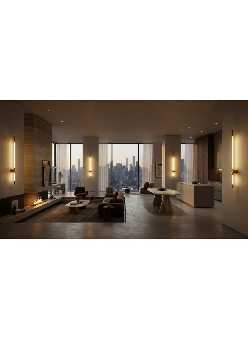 Modern Linear LED Wall Sconce, Golden - Image 4