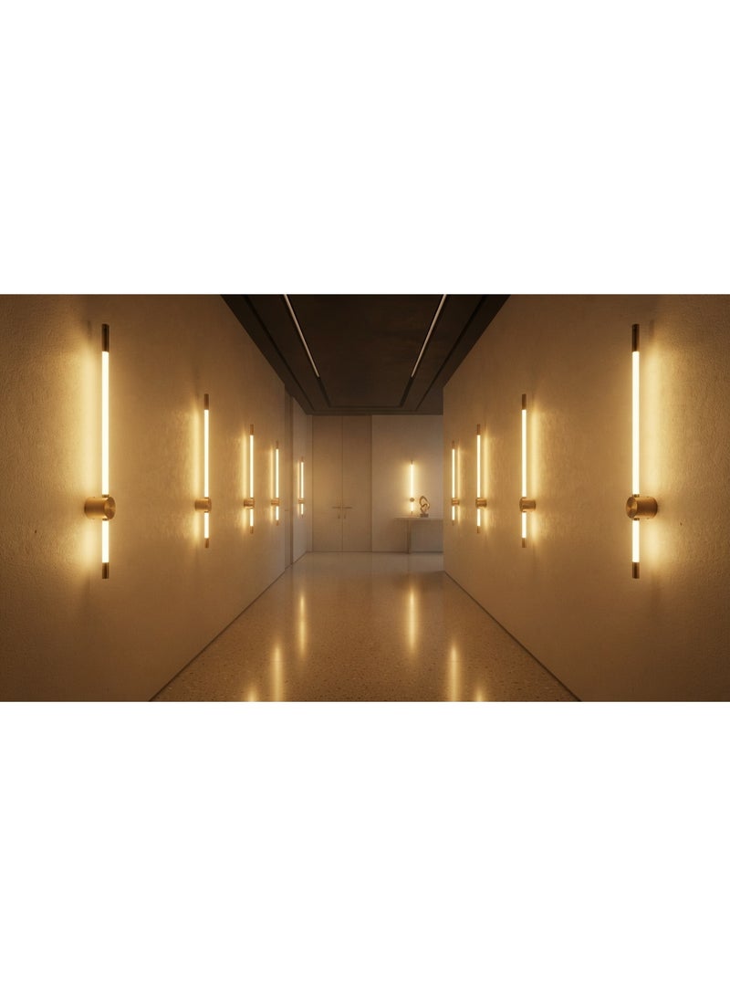 Modern Linear LED Wall Sconce, Golden - Image 2