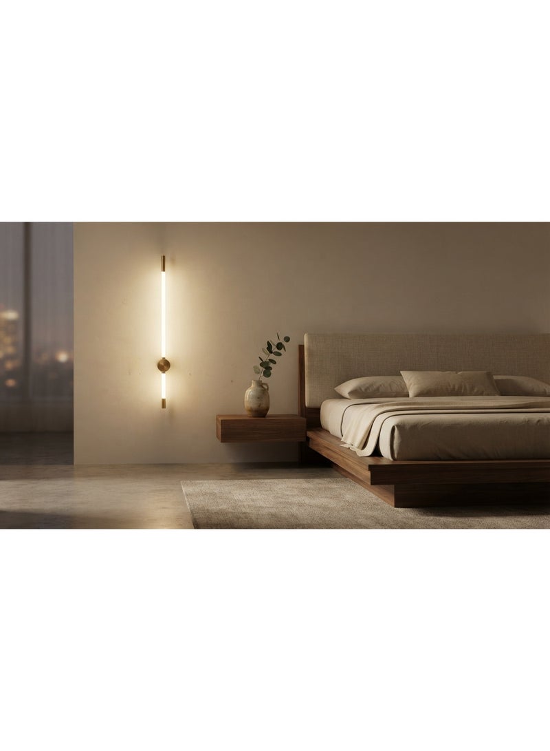 Modern Linear LED Wall Sconce, Golden - Image 3