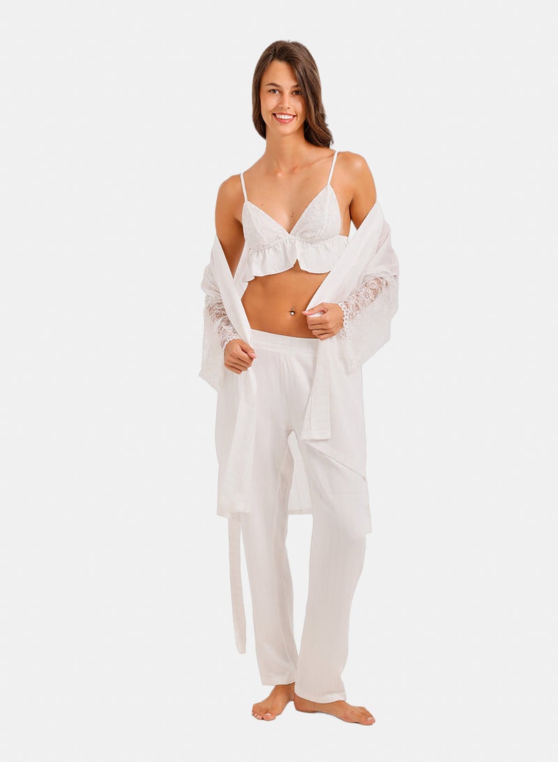 Carina Lace Details 3-Piece Pyjama - Image 2