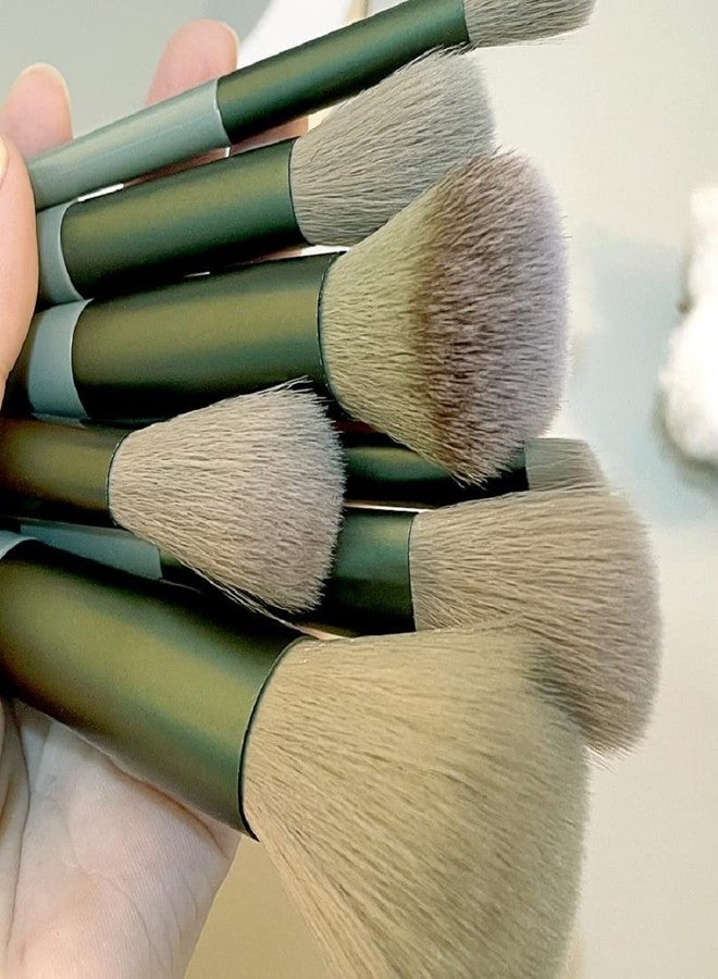 Lele Makeup Brush Set - 13 Piece Makeup Brushes for Eyeshadow, Powder, Blush, Foundation Blending travel Brush Set with Portable valvet Pouch - Image 5