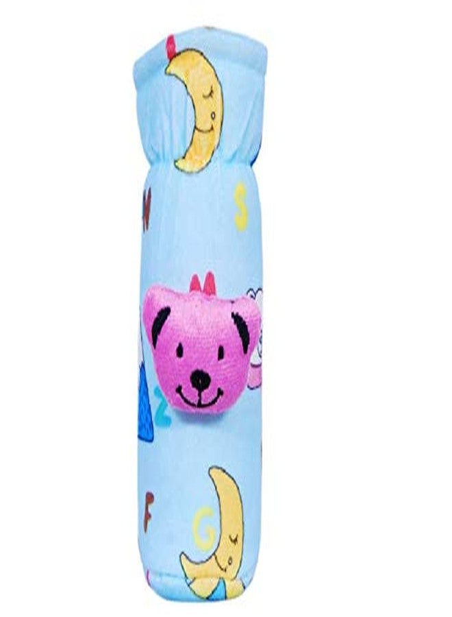 Alya The Cheeky Kidzz Soft Velvet Plush Attractive Overall Alphabet Prints Baby Feeding Bottle Cover with Holding Strap Suitable for 150ml 220ml 240ml 250ml Feeding Bottles(Pack of 1) - Image 1
