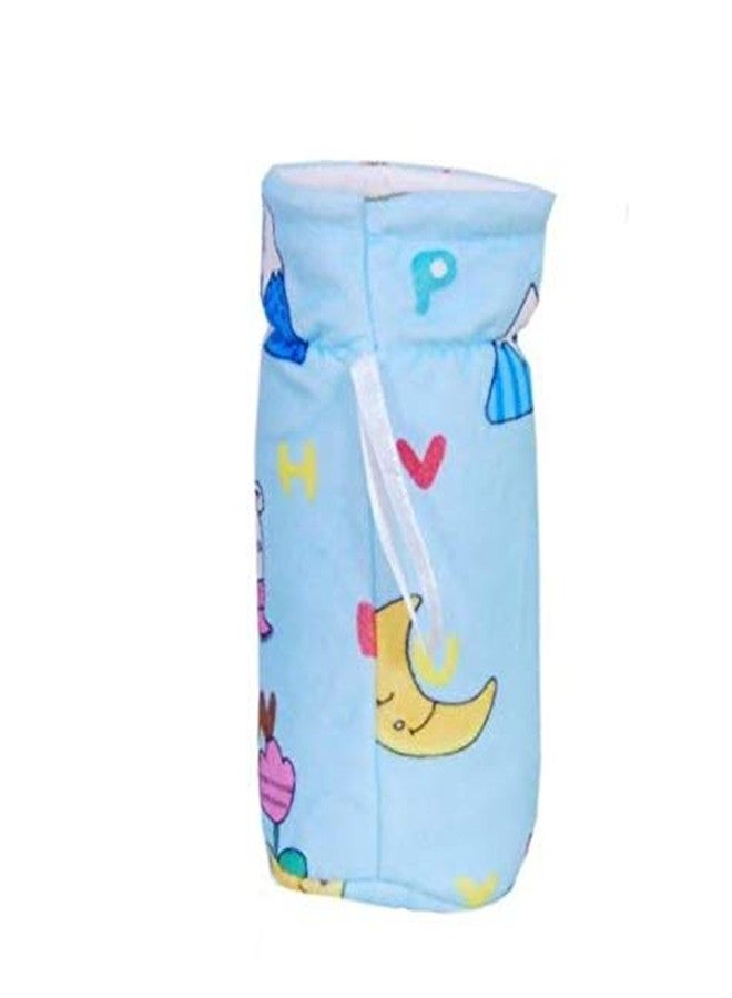 Alya The Cheeky Kidzz Soft Velvet Plush Attractive Overall Alphabet Prints Baby Feeding Bottle Cover with Holding Strap Suitable for 150ml 220ml 240ml 250ml Feeding Bottles(Pack of 1) - Image 2