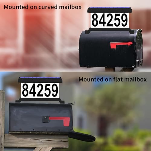 IVWVI Solar Mailbox Numbers, Double sided Solar House Numbers for Outside, Waterproof RGBW Color Changing Remote Control, Lighted Modern Address Sign Solar Powered for Mailbox(solar rgbw) - Image 2
