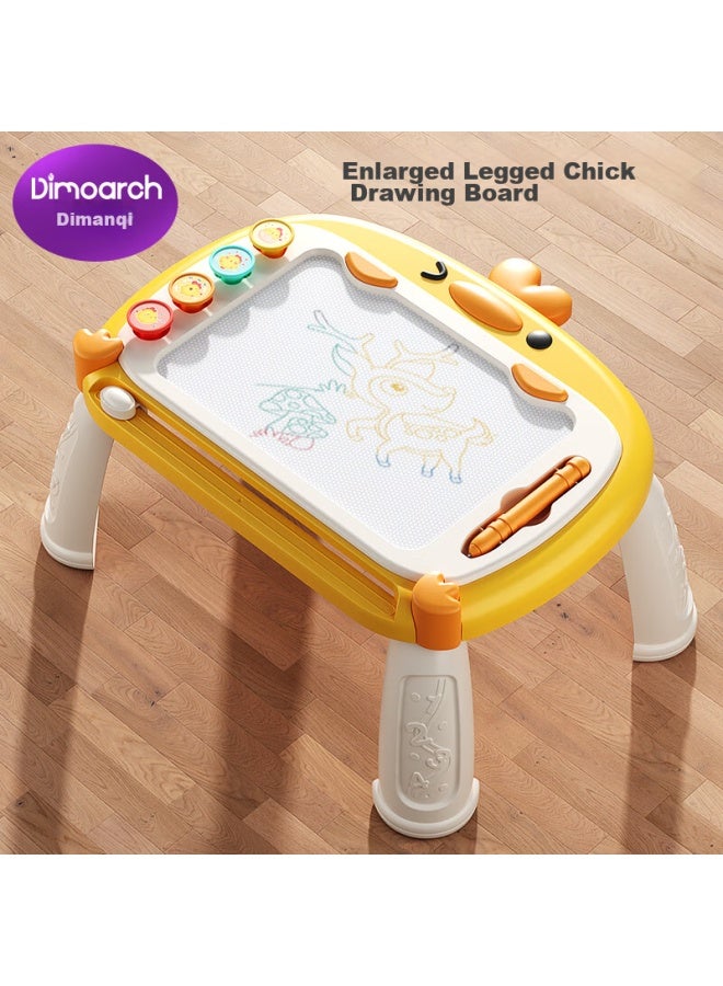 Dimoarch Dimanqi Children's Erasable Magnetic Drawing Board, Diy Painting Colorful Writing Board For Boys And Girls, Little Chicken Drawing Board With Legs Version - Image 1