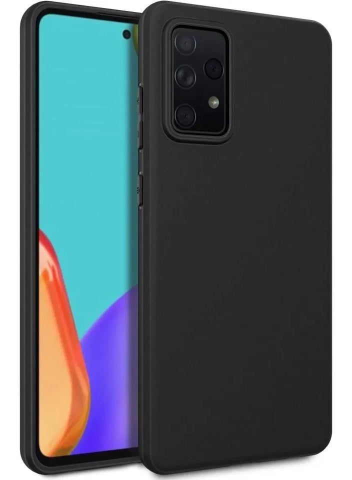 Protective Cover For  Samsung Galaxy A72 , Slim Fit Soft Back TPU Case Flexible Silicone Cover Compatible For Samsung Galaxy A72 - Black