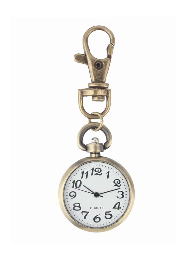 Men's Women's Retro Keyring Bronze Analog Pocket Watch - Image 1