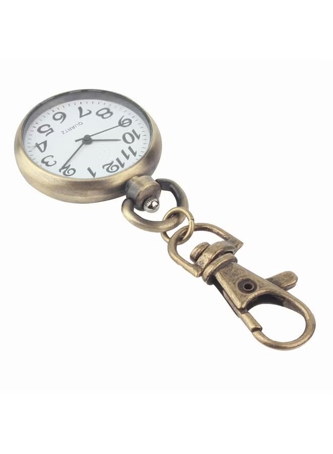 Men's Women's Retro Keyring Bronze Analog Pocket Watch - Image 5