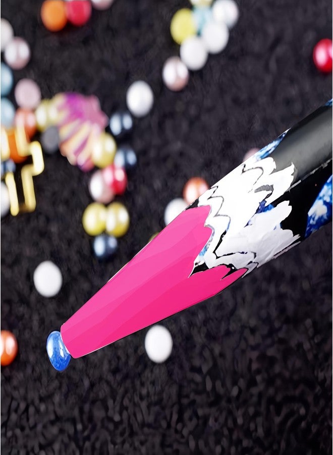 JacobsParts 2pcs JacobsParts Wax Pen Tool Rhinestone Diamond Picker Applicator for Nail Art Jewelery DIY Crafts Decor, Pink - Image 4