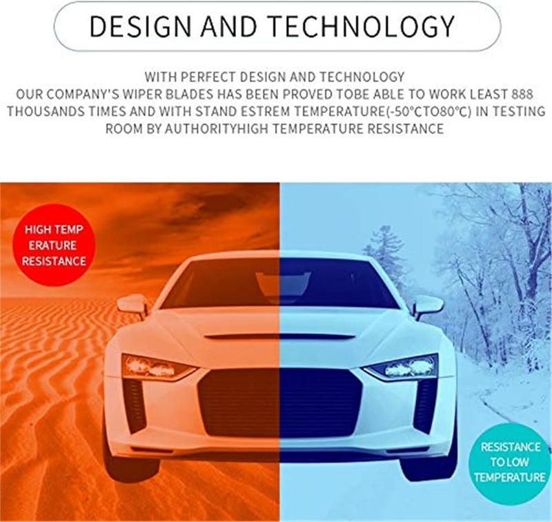 QASULER Windshield Wiper Blades for Daihatsu Charade 2011-2015 - Image 3