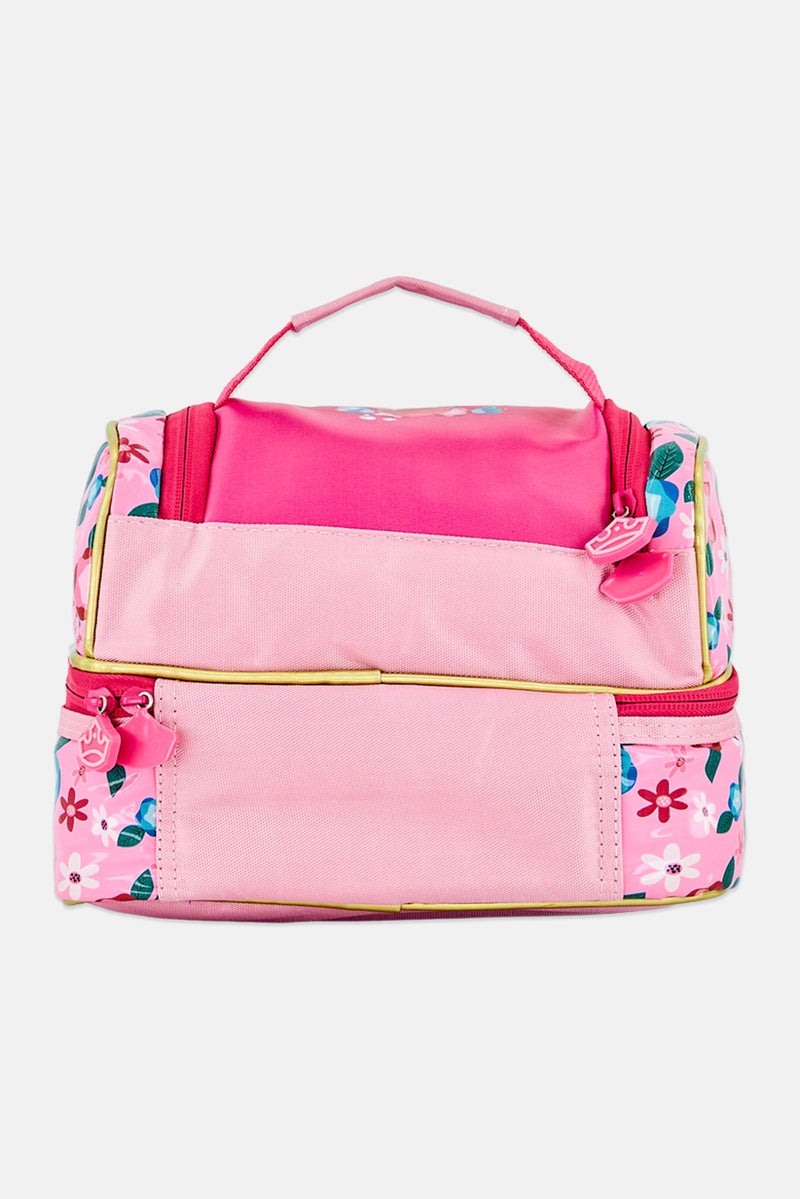 Toys For Less Kids Girl Disney Princess Floral Print Lunch Bag, Multicolor - Image 4