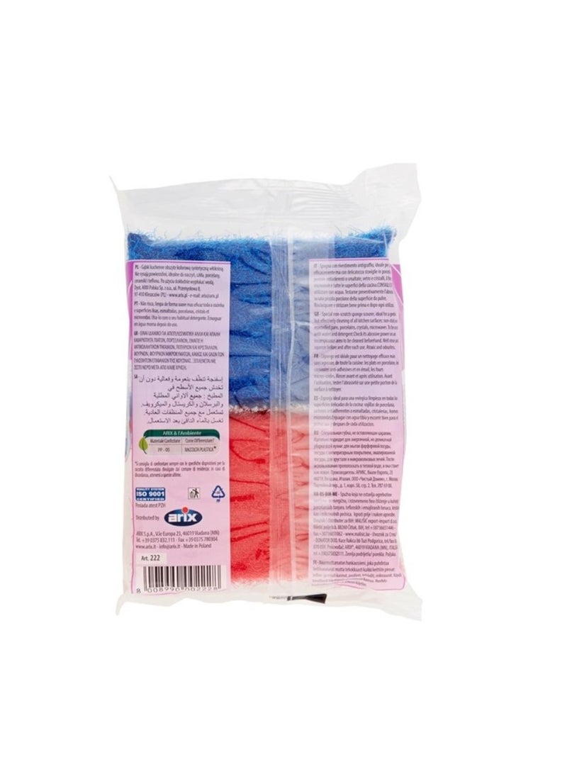 ARIX Splendelli Colors No-Scratch Sponge: Gentle Yet Effective Dishwashing Essential for Delicate Surfaces - 3 Pcs - Image 3