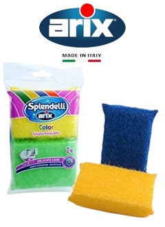 arix ARIX Splendelli Colors No-Scratch Sponge: Gentle Yet Effective Dishwashing Essential for Delicate Surfaces - 3 Pcs  - Image 1
