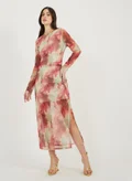 ستايلي red and green abstract print