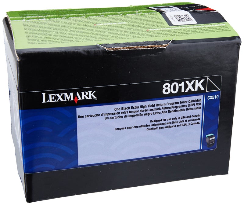 Lexmark 801XK Black Extra High Yield Return Program Toner - Image 1