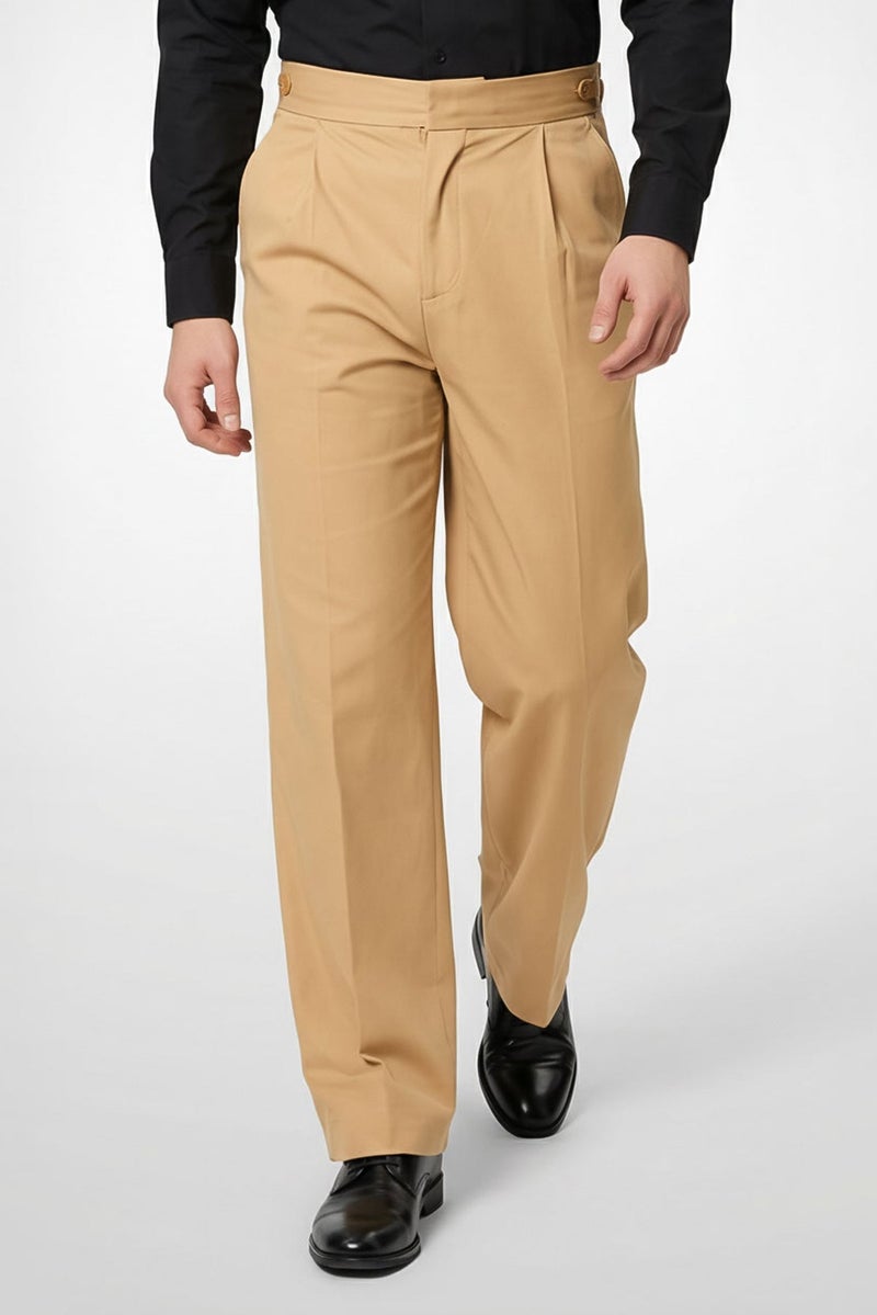 GANT Men Solid Non Stretchable Dress Pants, Tan - Image 1