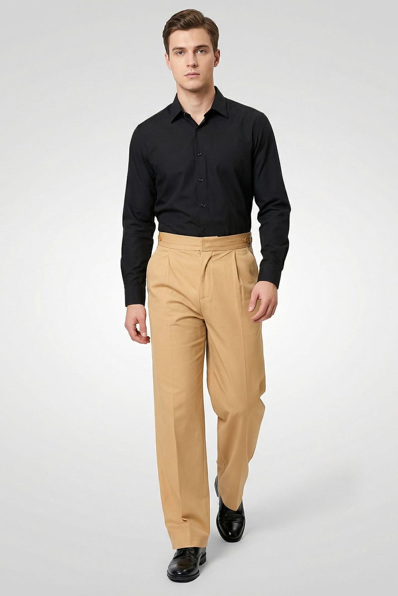 GANT Men Solid Non Stretchable Dress Pants, Tan - Image 5