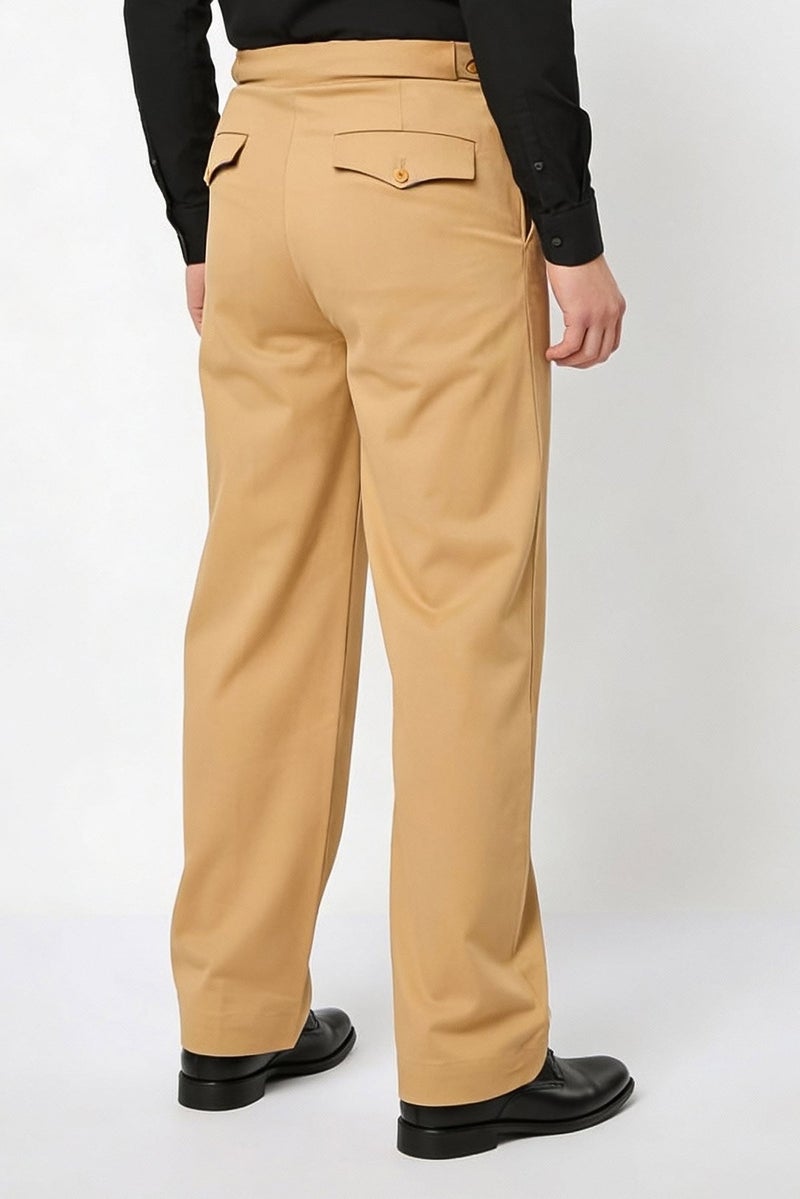 GANT Men Solid Non Stretchable Dress Pants, Tan - Image 3