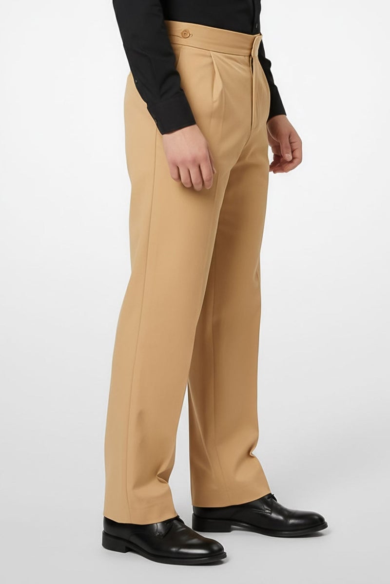 GANT Men Solid Non Stretchable Dress Pants, Tan - Image 4