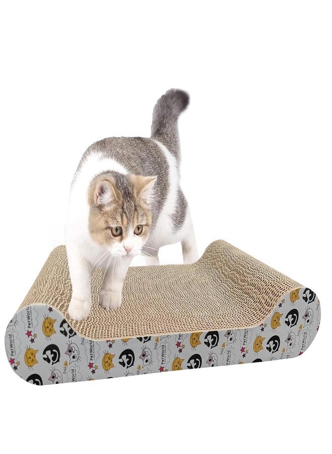 Tailworld Wide Shallow Cat Scratcher (Small) | Flat Cardboard Scratch Pad for Cats | Eco-Friendly & Compact Design | Lightweight and Recyclable