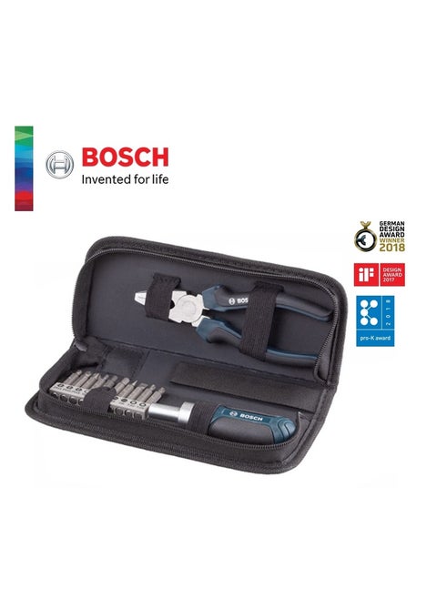 BOSCH Professional Accessories 12 Multi Mixed Set (With Ratcheting Screwdriver)