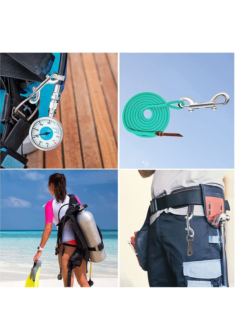 SYOSI 12 Pieces Double Ended Bolt Snaps Hook Zinc Alloy Double Trigger Clips Home Pet Accessory for Linking Dog Leash Collar Leash Key Chain Horse Tack Pet Sling Feed Buckets  - Image 3