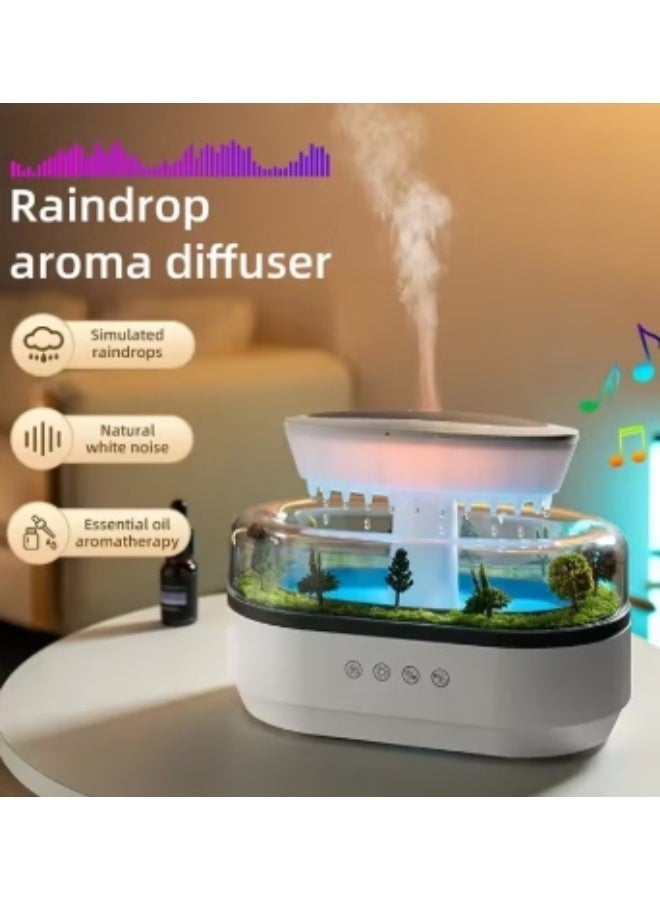 Rain Drop Humidifier with Water Drip Effect, LED Ambient Light & Aromatherapy – Quiet Ultrasonic Air Humidifier for Home & Bedroom - Image 3