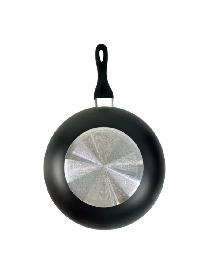 STONE مقلاة غير لاصقة – أواني طهي صحية مع طلاء رخامى لعمل أومليت مثالي – مقلاة شيف من الألمنيوم متينة مع قاعدة تحريض لطهي سهل - 32 أسود - Image 2