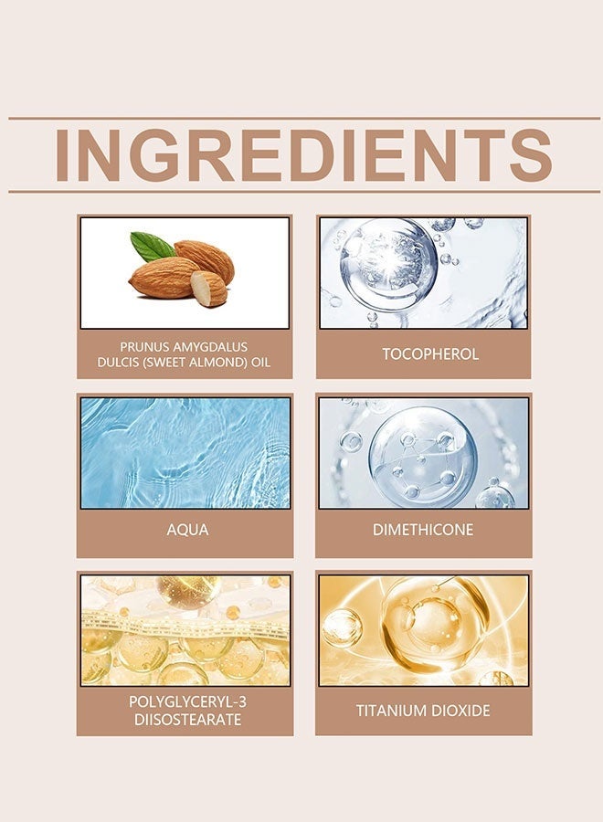 EELHOE Concealer For Light Skin, 5g Natural Finish, Dark Circle Coverage, Sweet Almond Oil & Vitamin E Enriched, Long-Lasting, Doubles As Matte Foundation - Image 4