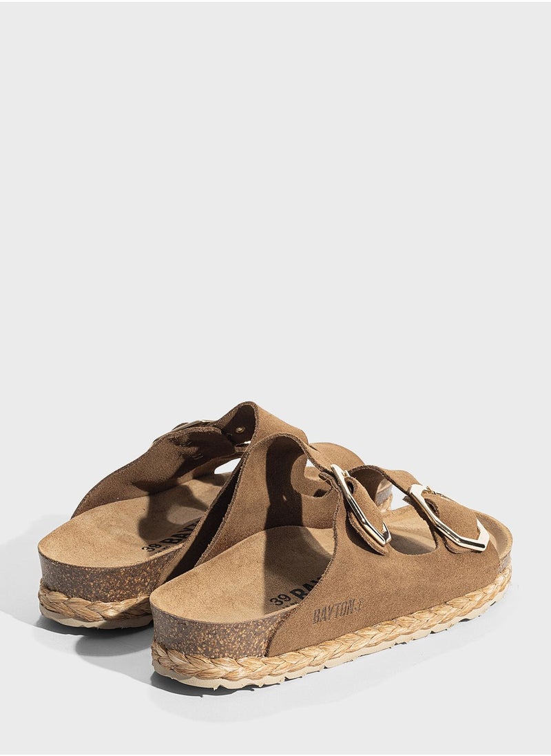 BAYTON Atlas Double Strap Flat Sandals  - Image 4