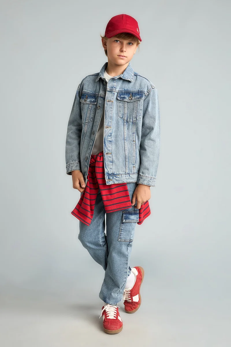Defacto Boy Polo Collar Jacket