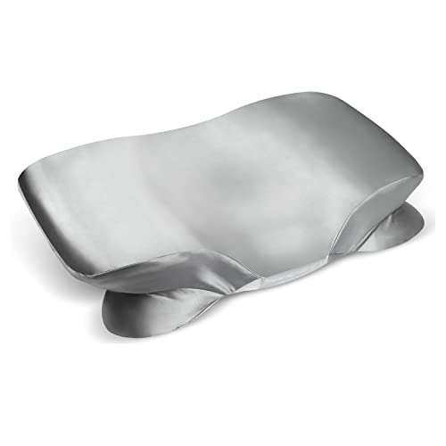 Satin Pillowcase for Zelimun Cervical Pillow Ergonomic Case Smooth  Soft Sleeping Pillowcase Gray Pillow Cover with Zipper