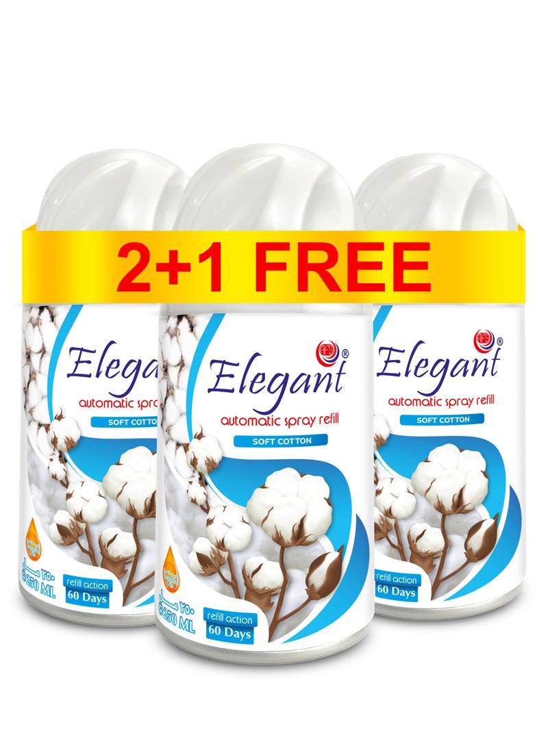 Elegant 3 Piece Soft Cotton Automatic Refill Spray Set 250ml  - Image 1