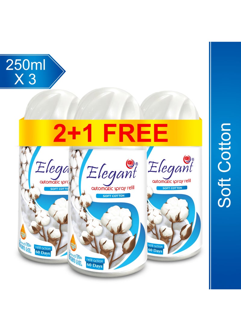 Elegant 3 Piece Soft Cotton Automatic Refill Spray Set 250ml  - Image 2