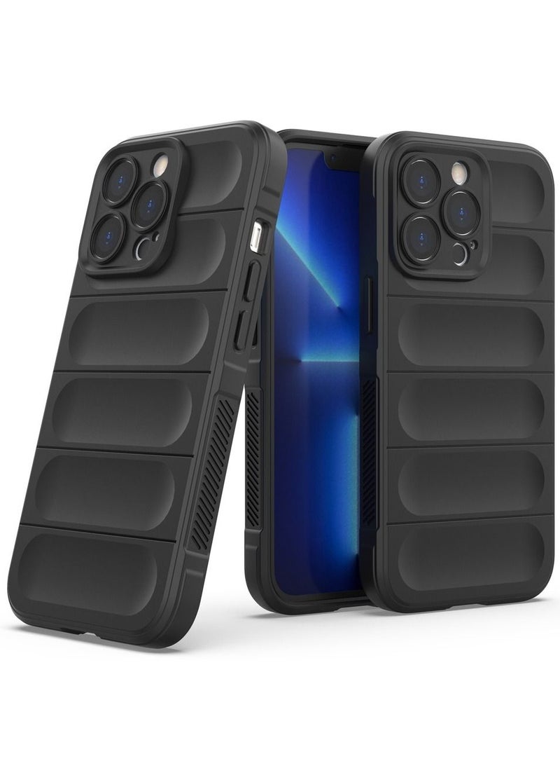 Generic - Magic Shield Tpu Silicone Shockproof Phone Case For Iphone 14 Pro Max (Black) - Image 1