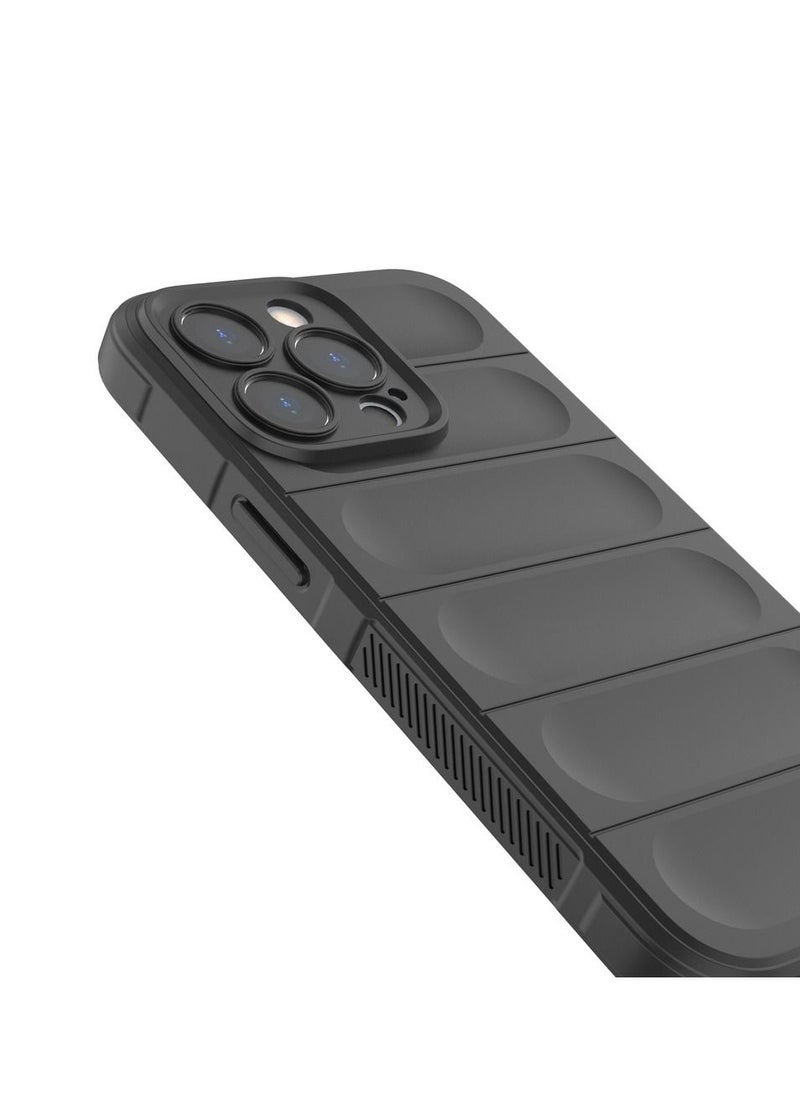 Generic - Magic Shield Tpu Silicone Shockproof Phone Case For Iphone 14 Pro Max (Black) - Image 1