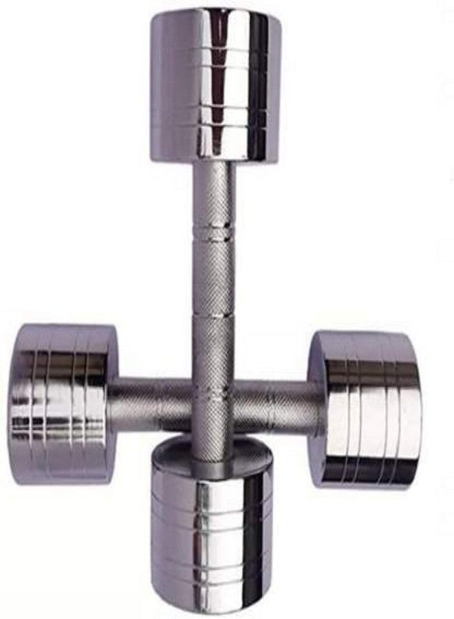 Kiraro Set of 2kg x2pcs Steel Dumbbell(Silver)