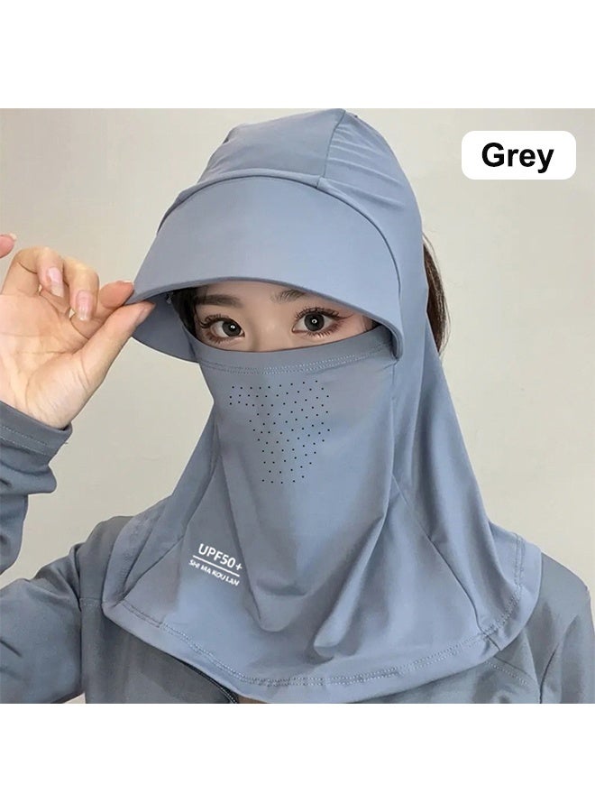 Generic 2 pcs Women's Outdoor UPF 50+ UV Sun Protection Visor Waterproof Breathable Face Neck Flap Cover Folding Sun Hat  - Image 4