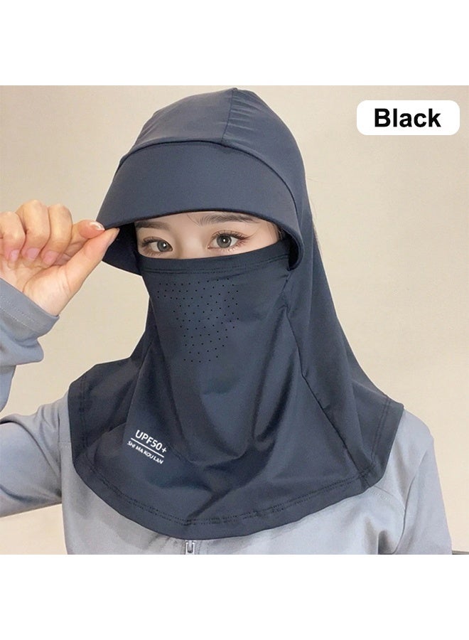 Generic 2 pcs Women's Outdoor UPF 50+ UV Sun Protection Visor Waterproof Breathable Face Neck Flap Cover Folding Sun Hat  - Image 3