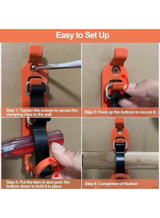 Red 4Pcs Shovel Holder Car Luggage Rack Quick Release Clamp Ax Wall Mount Bracket for Trailer RV Boat - Image 3