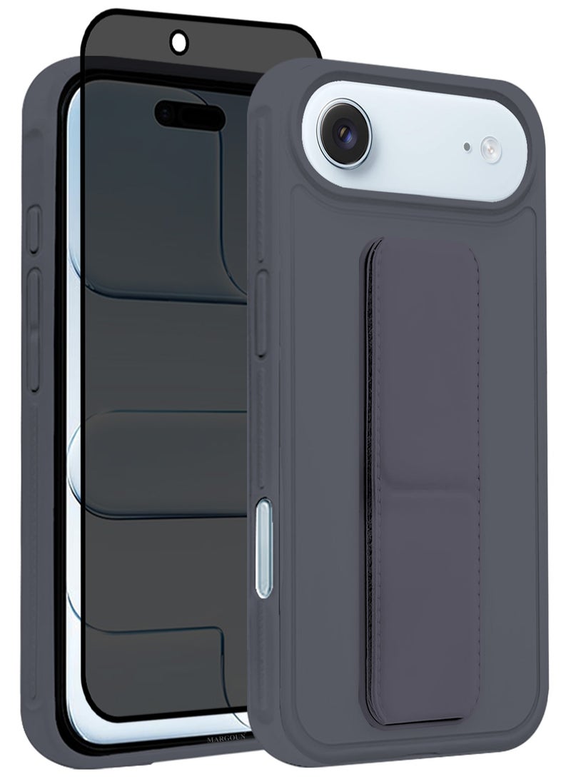 CATANES 2 Packs Premium PU Leather Case for iPhone 17 Air with Stand Function Shockproof and Anti Scratch Finger Grip with Privacy Screen Protector - Image 1